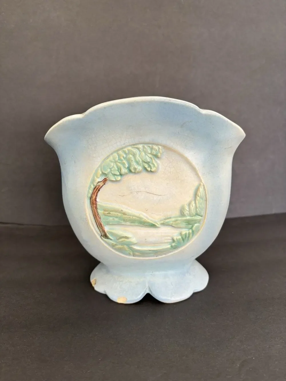 Weller Pottery - 1930s - Senic Vase Planter S-3